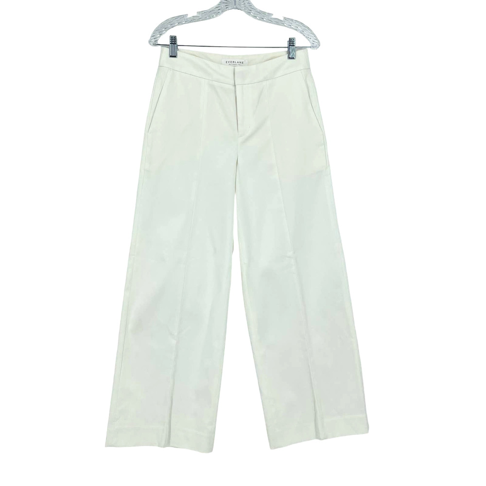 Everlane Wide Leg Trouser Pants in Bone‎ Women's Size 0 NWOT